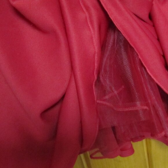 sz S Red Dress Holiday Dresses Beaded Dresses Skater Dress with Tulle Christmas - Picture 6 of 7